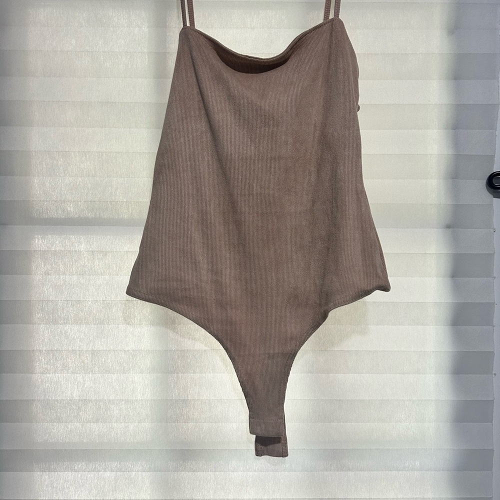 Brown Sleeveless Bodysuit
